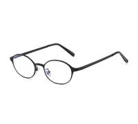 HPIRME Vintage Women Small Oval Metal Frame Glasses Fashion Rivets Men Punk Shades Uv400(Black clear)