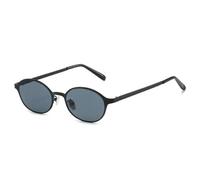 HPIRME Vintage Women Small Oval Metal Frame Glasses Fashion Rivets Men Punk Shades Uv400(Black grey)