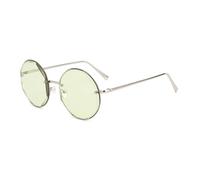 HPIRME Women Glasses Rimless Round Fashion Suitable for Daily Travel Wear Shades(GREEN)