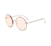 HPIRME Women Glasses Rimless Round Fashion Suitable for Daily Travel Wear Shades(PINK)