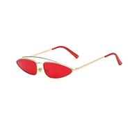 HPIRME Women Men Small Frame Sunglasses Cat Eye Cool Sun Glasses Red Pink,4,One size