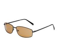 HPIRME Women Metal Frame Glasses Vintage for Men Shades Female Uv400(Black Tea)