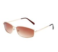 HPIRME Women Metal Frame Glasses Vintage for Men Shades Female Uv400(Gradient Tea)