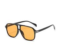 HPIRME Women Square Sunglasses for Men Oversized Sun Glasses Female Shades Eyewear,C5 Black Orange,one size