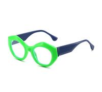 HPIRME Women's Oval Sunglasses Frame Blue Light Blocking(Green)