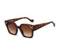 HPIRME Women's Polygonal Sunglasses Cat Eyes Street Photo(Demi)