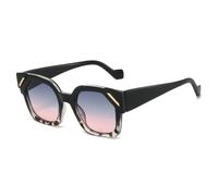 HPIRME Women's Polygonal Sunglasses Cat Eyes Street Photo(Greypink)