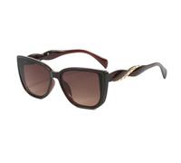 HPIRME Women's Sunglasses Fashion Large Frame(dark brown)
