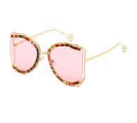 HPIRME Zircon Oversized Shields Luxury Butterfly Sunglasses Women(10)