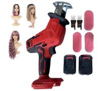 HpJfdsU 1000w Salon Wig Braider Machine with 2 Rechargeable Cells, PU Scalp & Ventilated Hair Tool, Faster Commercial Braider, Works with Synthetic Hair & Extensions