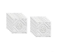 HpLive 1/10pcs 3D Brick Wall Sticker 35cm Self Adhesive Wall Tiles Sticker, Waterproof Foam Wall Panel for Kitchen Bathroom Living Room Decoration(10pcs)