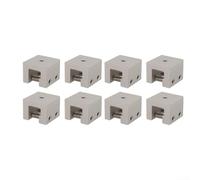HpLive 1/4/8 Pieces Stainless Steel Aluminium Alloy Roof Fold Clamp for Solar Panels Mounting - Standing Seat Attachment PV Systems Metal Roof - 41 x 33 mm (8 Pieces)