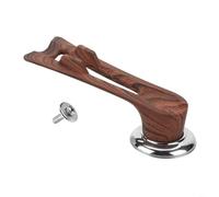 HpLive 1 Piece Pot Lid Handle Made of Heat Resistant Bakelite with Space for Spatula and Spoon Handle, Compatible with Various Pots and Pans (Dark Wood Grain)