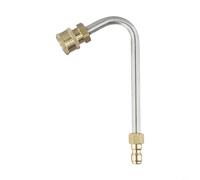 HpLive 1 x Pressure Washer Extension Rod with Quick Coupling 1/4 Inch for Lance, Gutter Cleaning Tool, 90°/120° Angle, Metal with Stainless Steel Seal (120 Degree)