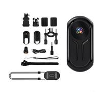 HpLive 1080P Action Camera with Display, Compact Wearable Cam for Motorcycle and Outdoor, Includes Accessories, ABS Housing, 10 x 10 x 3 cm (Black)