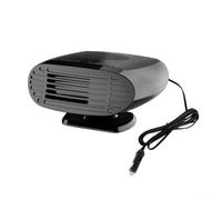 HpLive 12 V/24 V Car Fan Heater with 360° Rotation for Vehicles, Windscreen De-Icer and Summer Cooling, Low Noise Level, Automatic Heating System for Dashboard (12 V)