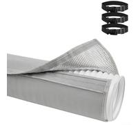 HpLive 150 cm Air Conditioning Exhaust Hose, Insulating Cover, Self-Adhesive Hose Cover for Mobile Air Conditioners, 12.7 to 15 cm Diameter, Grey