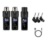 HpLive 2.4GHz Wireless Microphone System XLR Transmitter Receiver Set with Dynamic Capacitor Compatibility for PA System DJ Events Live Performances (2 for Condenser)