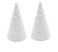HpLive 2-Piece Conical Fibonacci Winding Tool for Copper Wire, Garden Tool Made of PP for Coil Winding, Compatible with Antenna Construction and Electric Gardening, White (2 Pieces Large)