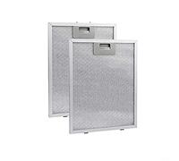 HpLive 2 Pieces Metal Grease Filter for Cooker Hood, Stainless Steel, Modern Style, Replacement Filter, Compatible with Most Leading Brands, 320 x 260 mm