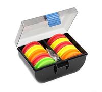 HpLive 20PCS Fishing Foam Spools Box EVA Foam Rig Winders In Storage Box Rig System Sea Fishing,1Xplastic box+10XEVA Line winder +10Xpins for Storage Organizer Accessories
