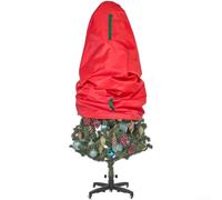 HpLive 210D Oxford Foldable Waterproof Christmas Tree Storage Bag with Drawstring and Reinforced Handles, for 3/4/5/9 Foot Trees (9 ft Red)