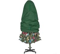 HpLive 210D Oxford Foldable Waterproof Christmas Tree Storage Bag with Drawstring and Reinforced Handles, for 3/4/5/9 Foot Trees (4ft Dark Green)
