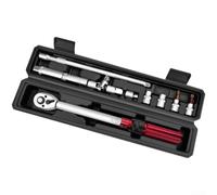HpLive 3/8 Inch Torque Wrench Kit 10-60Nm Dual Direction | Quick-release button, 10-60Nm range, clear scale, reversible head, 3/8 drive square