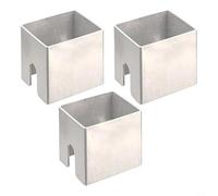 HpLive 3-Piece Grill Spacer, Fire Plate Spacer, Stainless Steel Stand for Outdoor Cooking, 5 cm Square, Heat Resistant, Non-Slip, Universal Fit for All