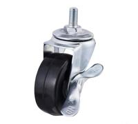 HpLive 4 Pack Caster Wheels Set 3 Locking Swivel Casters 100 Lbs Per Wheel Thermoplastic Rubber And Steel Build For Workbenches Shelves Cabinets(3-inch Rubber)