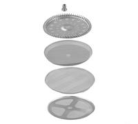 HpLive 4-Piece Replacement Filter Set for French Press, Includes Fine Mesh Filter, Spiral Plate and Cross Plate for Coffee Machines (600 ml)
