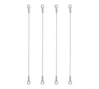 HPLIVE 4pcs 8" Cabinet Door Restraint, Stainless Steel Cabinet Restraint Cable, Flexible Braided Limiter Cable, Hinge Limiter for Chest Cupboard