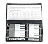 HpLive 6 Piece Surface Roughness Comparison Block Set Ra005-125 mm Made of 45 Carbon Steel with Clear Differentiation for Milling, Turning, Grinding Processes (6 Groups)
