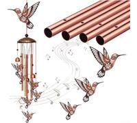 HpLive 86 cm Large Metal Wind Chimes with 7 Figures, 6 Aluminium Tubes and 6 Bells, Weatherproof Garden Decoration (2)