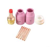 HpLive 9-Piece TIG Welding Torch Set with Long Gas Lens Housing, Aluminium Cap for WP17 18 26 Collets Welding Accessories