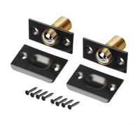 HpLive Adjustable Ball Door Catch Stainless Steel Invisible(bumpers black * 2)