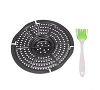 HpLive Air Fryer Grill Pan, Grill Plate, Crisper Plate Made of Non-Stick Material, Round, Accessories for Fryers, Dishwasher Safe (18 cm)