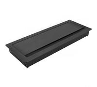HpLive Aluminium Cable Management Box, Cable Cover, Table Organiser, Built-in Lid for Desk, Quiet Hinge, Dustproof Brush Strip, 300 x 120 mm or 400 x 120 mm, Universal (B)