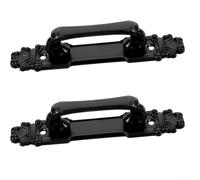 HpLive Antique Metal Barn Door Handle for Wood Glass Doors | 167mm length, black finish, sliding door use, wood glass mount, antique style design(2pcs)