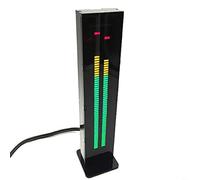 HpLive AS60 LED Music Spectrum Analyzer with 60 Segment Dual Channel Display and 7 Classic Display Modes, DC 5V Audio Input, ABS Housing, for Stereo Amplifier