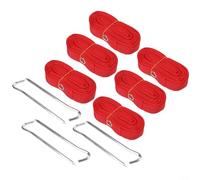 HpLive Beach volleyball border lines, volleyball field marking, playing field staking set for beach volleyball, 8 x 16 m dimensions, high visibility thanks to red colour, robust nylon material