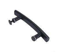 HpLive Black Glass Door Handle 145mm Centres 6-12mm | Tempered glass compatible, 6mm min hole size, 5.5mm bolt diameter, bathroom safety, for durable build