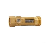 HpLive Brass Flow Meter DN15/DN20 with Spring Balancing Valve, Adjustable Flow Indicator 1-3.5L/min or 2-8L/min, for Heating, Cold Water and Drinking Water Systems