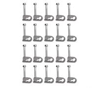 HpLive Cable Management Clip Set with Mounting Screws and Cable Ties for Starlink, Made of High-Quality Plastic in Grey, Easy to Install for Organised People, Pack of 20