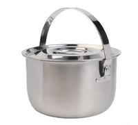 HpLive Camping Pot, Camping Cookware Made of Stainless Steel with Lid and Handle, Outdoor Cookware for Camping, Picnic, Trekking and Campfire (2.4 L)