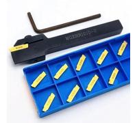 HpLive CNC Lathe Parting Holder with MGMN250-G Carbide Indexable Inserts for Steel and Cast Iron