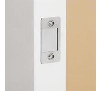 HpLive Deadbolt Strike Plate, Door Handle Plate, Front Door Strike Plate, Large Hole and Narrow Frame, Fixes Jamming and Misalignment, Made of Robust, Simple (2PCS-Black & Screws)