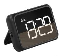 HpLive Digital Alarm Clock, Digital Wireless Alarm Clock with Large Display, Snooze Function and Magnetic Design, Rechargeable via USB for Bedroom (Black)