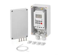 HpLive Digital Electrical Timer, 230VAC 30A 99 cycles per day ON OFF digital timer switch with IP65 waterproof(B)