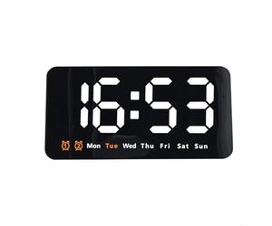 HpLive Digital Wall Clock LED Display Date Day of the Week 3 Brightness Levels 12 24 Hours Format Alarm Clock Adjustable Brightness Plastic Large for Bedroom Office Living Room (Colourful)